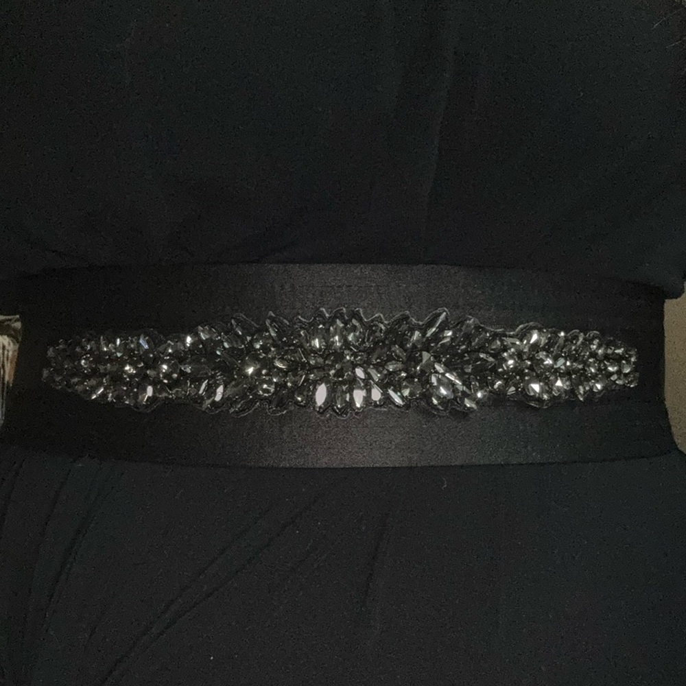 Black Davids Bridal gem sash size 4 only worn once